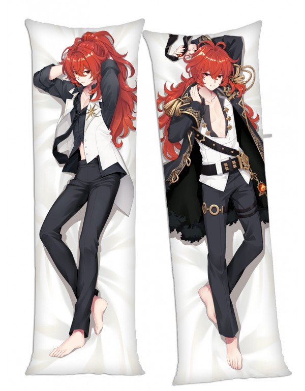 Genshin Impact Diluc Anime Dakimakura Japanese Hug...