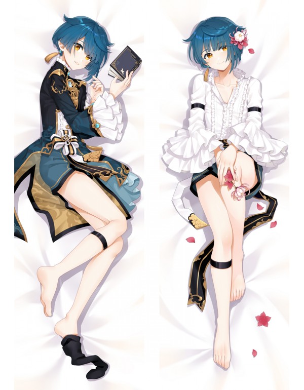 Günstig Dakimakura Bezüge Genshin Impact Xingqiu Seitenschläferkissen Anime