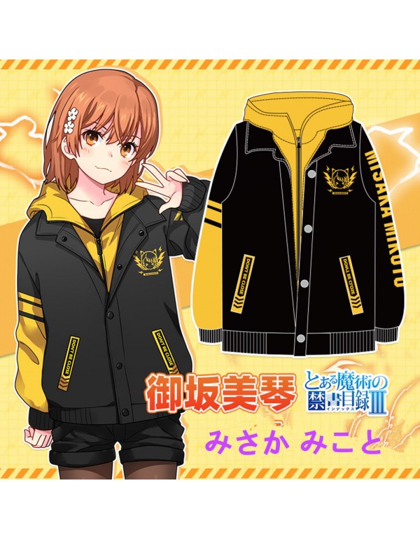 Misaka Mikoto Toaru Majutsu no Index Anime Jackets Coats Hoodies Cosplay Costume Sweatshirts