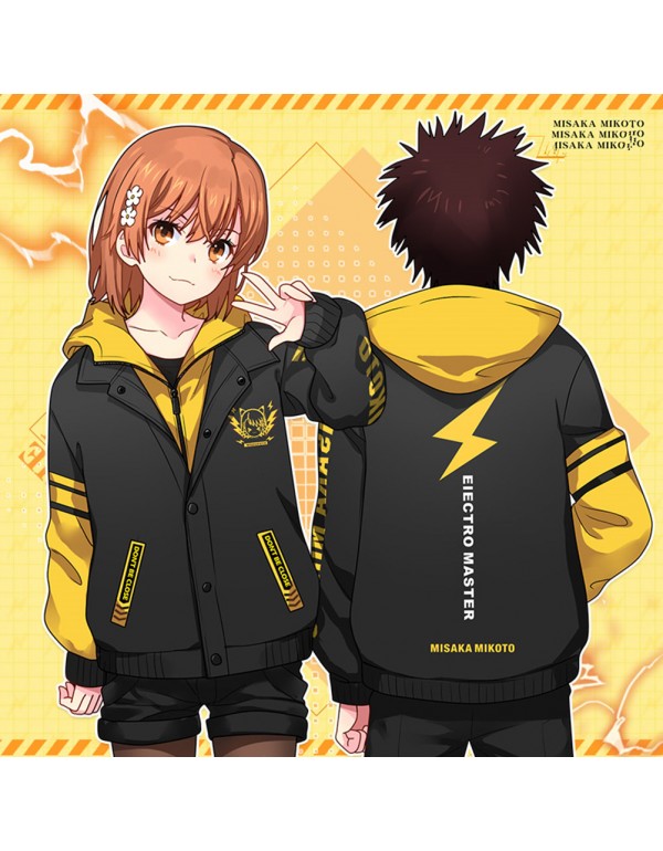 Misaka Mikoto Toaru Majutsu no Index Anime Jackets Coats Hoodies Cosplay Costume Sweatshirts