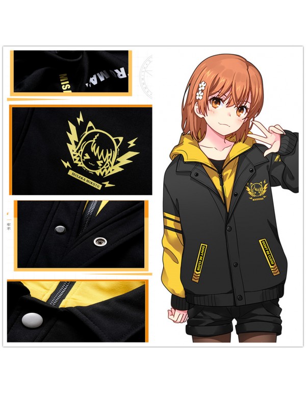 Misaka Mikoto Toaru Majutsu no Index Anime Jackets Coats Hoodies Cosplay Costume Sweatshirts