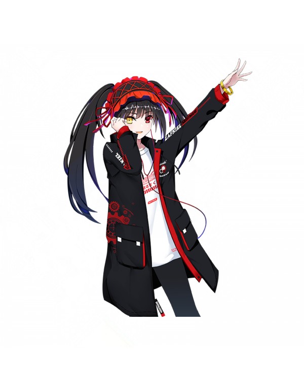 Tokisaki Kurumi DATE A LIVE Unisex 3D Printed Anime Coats Warm Hoodies Cosplay Costume