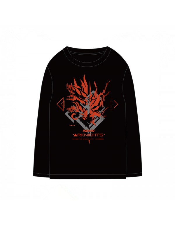 ARKNIGHTS NIAN 3D Printed Anime Long Sleeve T-shirts Costume Black