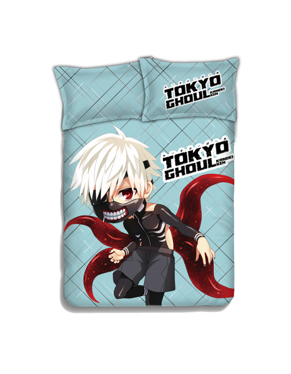 Ken Kaneki - Tokyo Ghoul Japanese Anime Bed Sheet Duvet Cover with Kissenbezüge