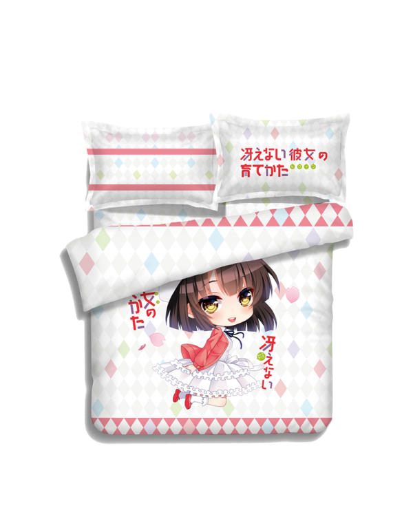 Megumi Kato - SaeKano Anime 4 Pieces Bedding Sets,Bed Sheet Duvet Cover with Kissenbezüge