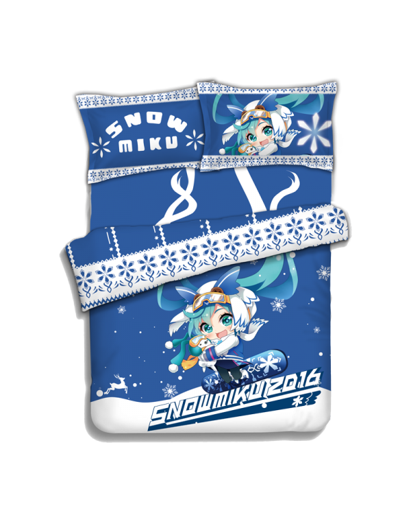 Miku Hatsune - Vocaloid Japanese Anime Bed Blanket Duvet Cover with Kissenbezüge