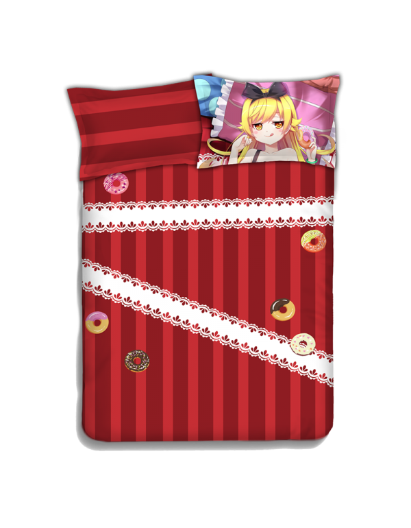 Oshino Shinobu-Bakemonogatari Anime Bed Sheet Duvet Cover with Kissenbezüge