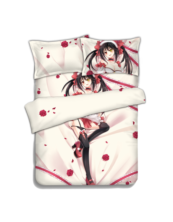 Kurumi Tokisaki - Date a Live Anime Bedding Sets,Bed Blanket & Duvet Cover,Bed Sheet with Kissenbezüge