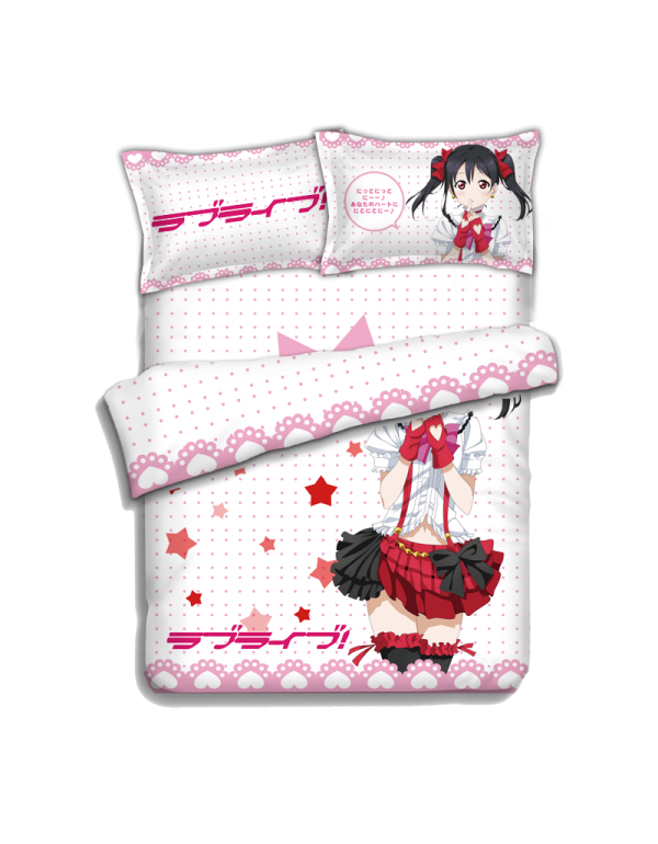 Nico Yazawa - Love Live Anime 4 Pieces Bedding Sets,Bed Sheet Duvet Cover with Kissenbezüge