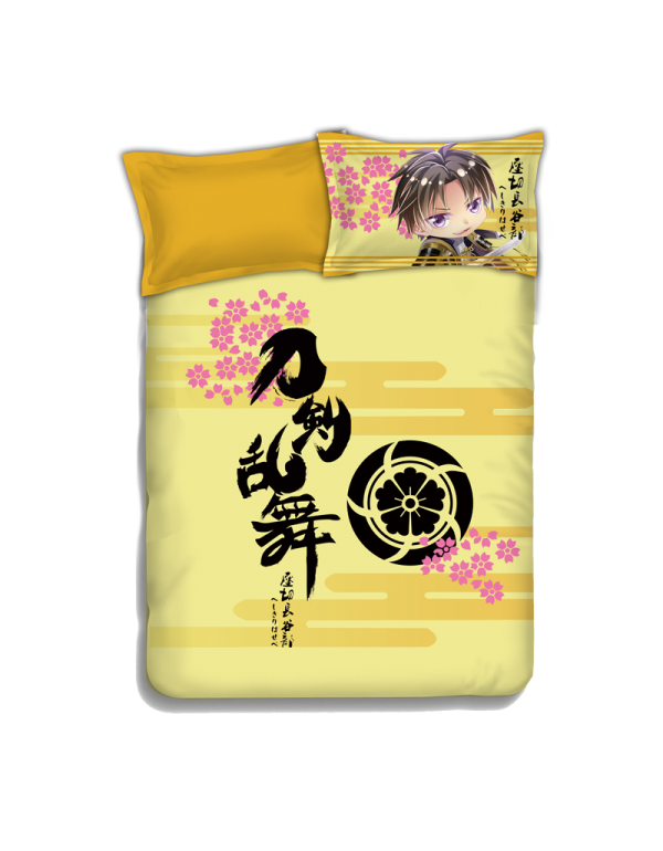 Heshikiri Hasebe - Touken Ranbu Anime 4 Pieces Bedding Sets,Bed Sheet Duvet Cover with Kissenbezüge