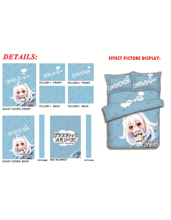 Isla - Plastic Memories Japanese Anime Bed Sheet Duvet Cover with Kissenbezüge