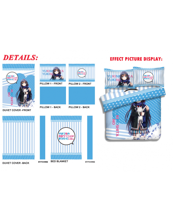 Yukino Yukinoshita - My Teen Romantic Comedy Bedding Sets,Bed Blanket & Duvet Cover,Bed Sheet with Kissenbezüge