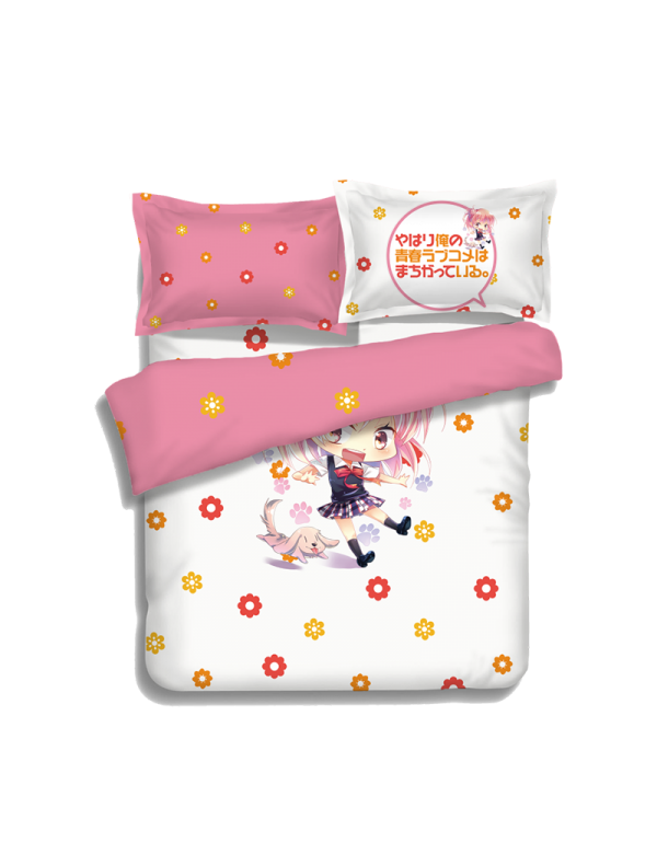 Yui Yuigahama - My Teen Romantic Comedy Japanese Anime Bed Blanket Duvet Cover with Kissenbezüge