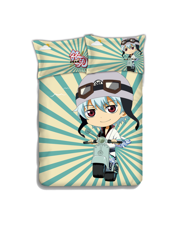 Gintoki Sakata - Gintama Japanese Anime Bed Sheet Duvet Cover with Kissenbezüge