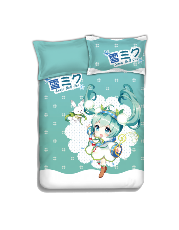 Miku Hatsune - Vocaloid Anime Bedding Sets,Bed Blanket & Duvet Cover,Bed Sheet with Kissenbezüge