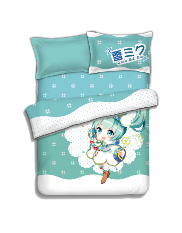 Miku Hatsune - Vocaloid Anime Bedding Sets,Bed Blanket & Duvet Cover,Bed Sheet with Kissenbezüge