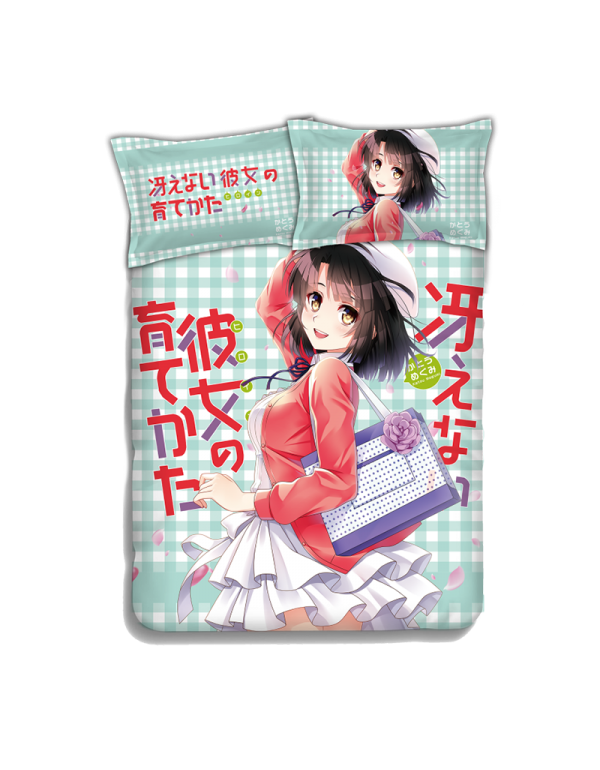 Megumi Kato - SaeKano Japanese Anime Bed Sheet Duvet Cover with Kissenbezüge