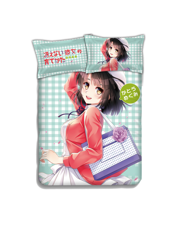 Megumi Kato - SaeKano Japanese Anime Bed Sheet Duvet Cover with Kissenbezüge