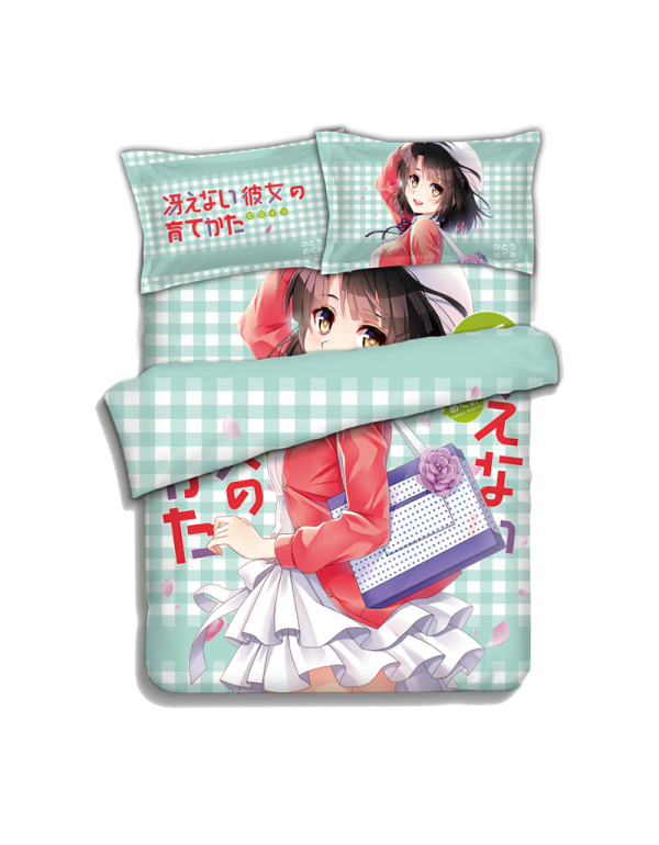 Megumi Kato - SaeKano Japanese Anime Bed Sheet Duvet Cover with Kissenbezüge