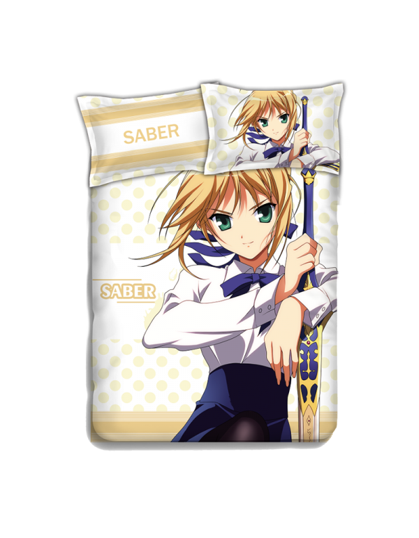 Fate stay night saber Anime Bedding Sets,Bed Blanket & Duvet Cover,Bed Sheet with Kissenbezüge