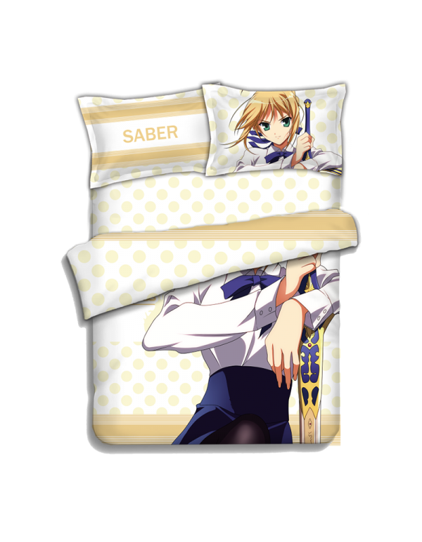 Fate stay night saber Anime Bedding Sets,Bed Blanket & Duvet Cover,Bed Sheet with Kissenbezüge