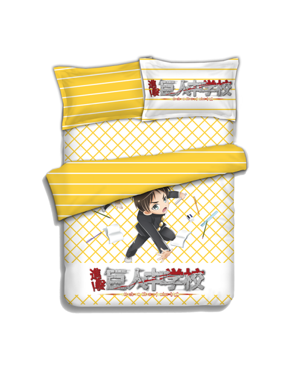 Attack on Titan Japanese Anime Bed Blanket Duvet Cover with Kissenbezüge