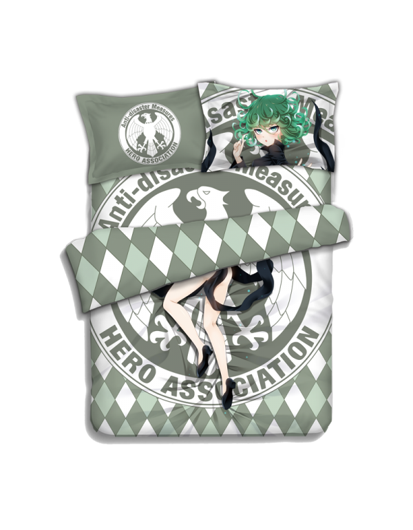 Tornado of Terror Tatsumaki - One Punch Man Bedding Sets,Bed Blanket & Duvet Cover,Bed Sheet with Kissenbezüge