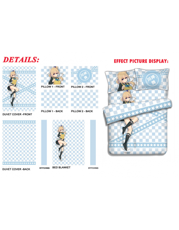 IZUMI Reina Anime Bedding Sets,Bed Blanket & Duvet Cover,Bed Sheet with Kissenbezüge