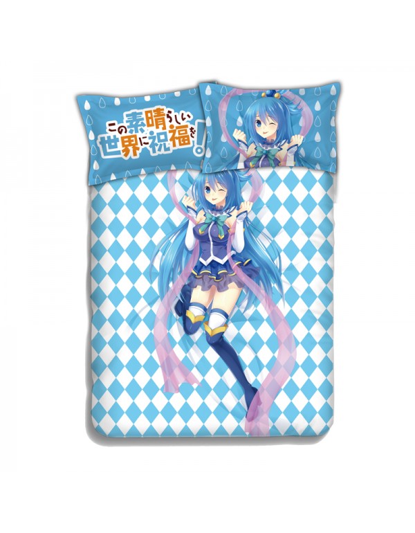 Aqua-KonoSuba Japanese Anime Bed Blanket Duvet Cov...