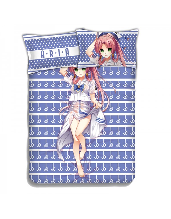 Aria Kanzaki - Aria the Scarlet Ammo Japanese Anime Bed Sheet Duvet Cover with Kissenbezüge