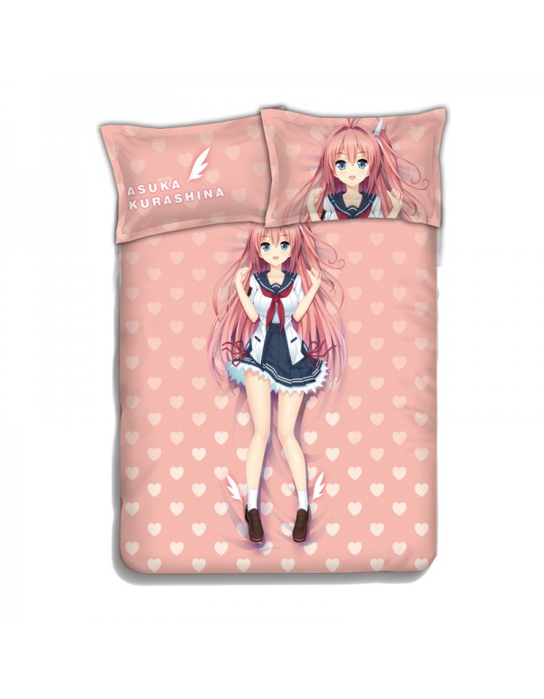 Kurashina Asuka Anime Bedding Sets,Bed Blanket & Duvet Cover,Bed Sheet with Kissenbezüge