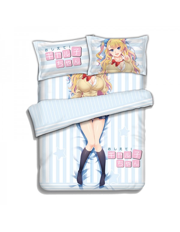 Oshiete Gyaruko-chan Anime Bedding Sets,Bed Blanket & Duvet Cover,Bed Sheet with Kissenbezüge