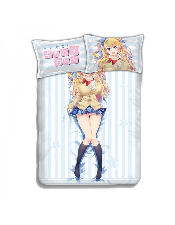 Oshiete Gyaruko-chan Anime Bedding Sets,Bed Blanket & Duvet Cover,Bed Sheet with Kissenbezüge