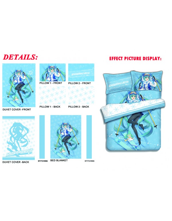 Miku Hatsune - Vocaloid Bedding Sets,Bed Blanket & Duvet Cover,Bed Sheet with Kissenbezüge