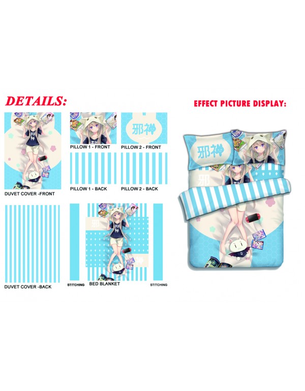 Arisaka Mashiro- Aokana Four Rhythm Across the Blue Bed Blanket Duvet Cover with Kissenbezüge