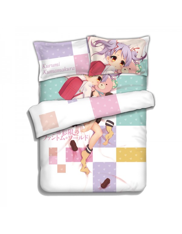 KUMAMAKURA Kurumi- Myriad Colors Phantom World Bed Sheet Duvet Cover with Kissenbezüge