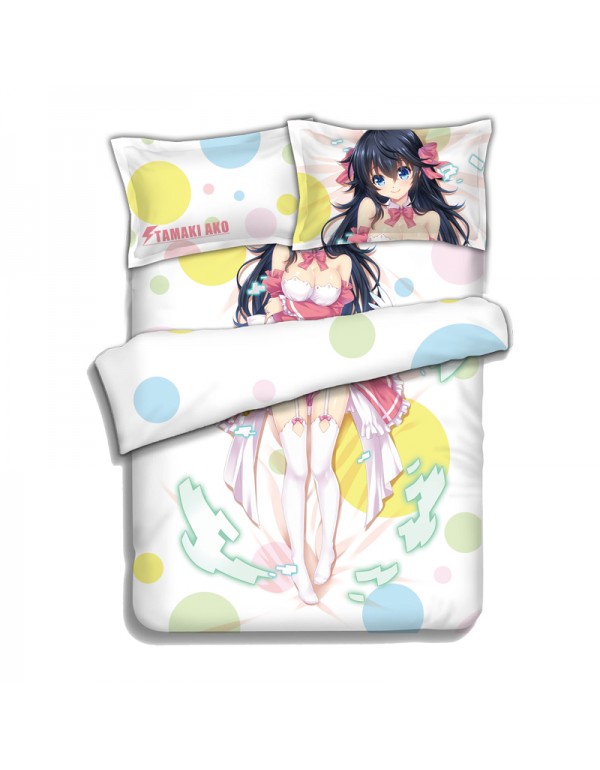 Tamaki Ako-netoge no yome wa onnanoko ja nai to omotta 4 Pieces Bedding Sets,Bed Sheet Duvet Cover