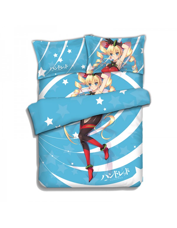 Hundred Japanese Anime Bed Blanket Duvet Cover with Kissenbezüge