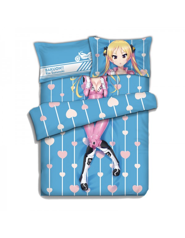 A maiden Japanese Anime Bed Sheet Duvet Cover with Kissenbezüge