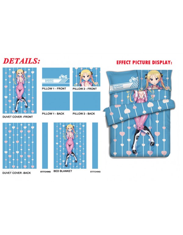 A maiden Japanese Anime Bed Sheet Duvet Cover with Kissenbezüge