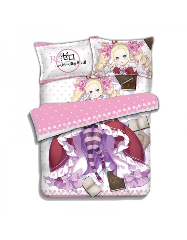 Beatrice - Re Zero Japanese Anime Bed Blanket Duvet Cover with Kissenbezüge