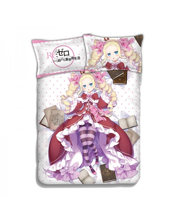 Beatrice - Re Zero Japanese Anime Bed Blanket Duvet Cover with Kissenbezüge