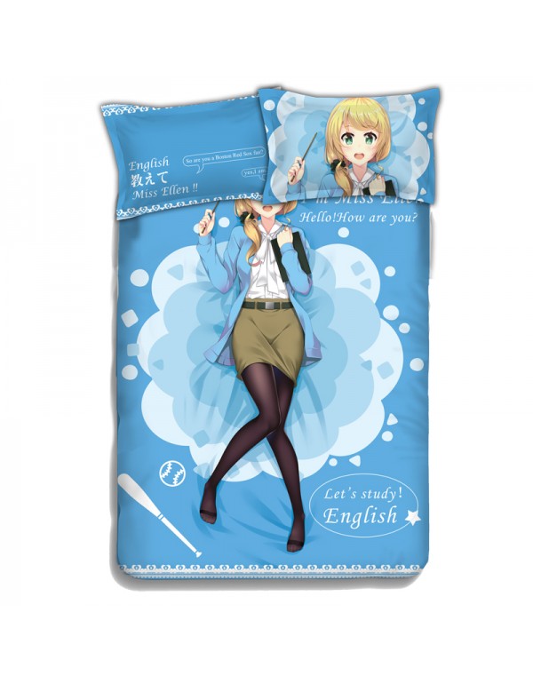 Ellen Baker Japanese Anime Bed Sheet Duvet Cover w...