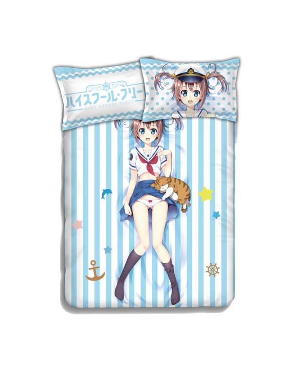 Akeno Misaki - High School Fleet Anime Bedding Sets,Bed Blanket & Duvet Cover,Bed Sheet