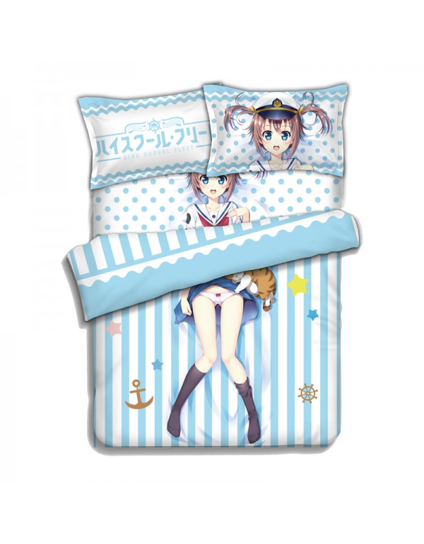 Akeno Misaki - High School Fleet Anime Bedding Sets,Bed Blanket & Duvet Cover,Bed Sheet