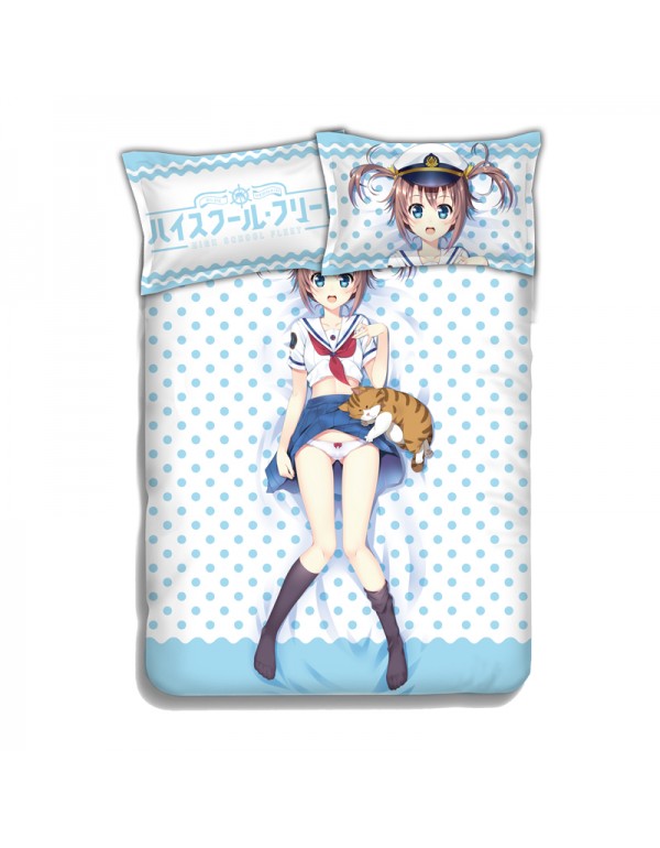 Akeno Misaki - High School Fleet Anime Bedding Sets,Bed Blanket & Duvet Cover,Bed Sheet