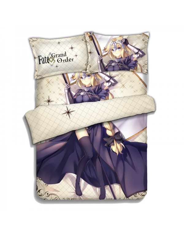 Jeanne Darc - Fate Grand Order Anime 4 Pieces Bedding Sets,Bed Sheet Duvet Cover with Kissenbezüge