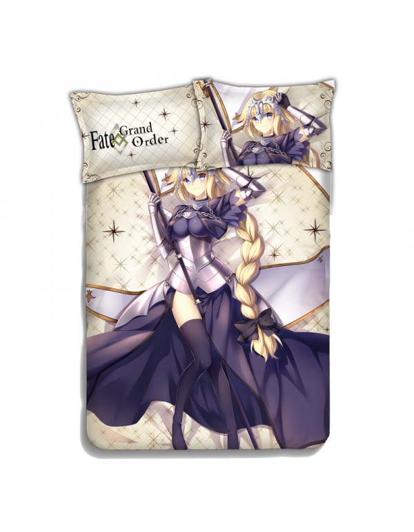 Jeanne Darc - Fate Grand Order Anime 4 Pieces Bedding Sets,Bed Sheet Duvet Cover with Kissenbezüge