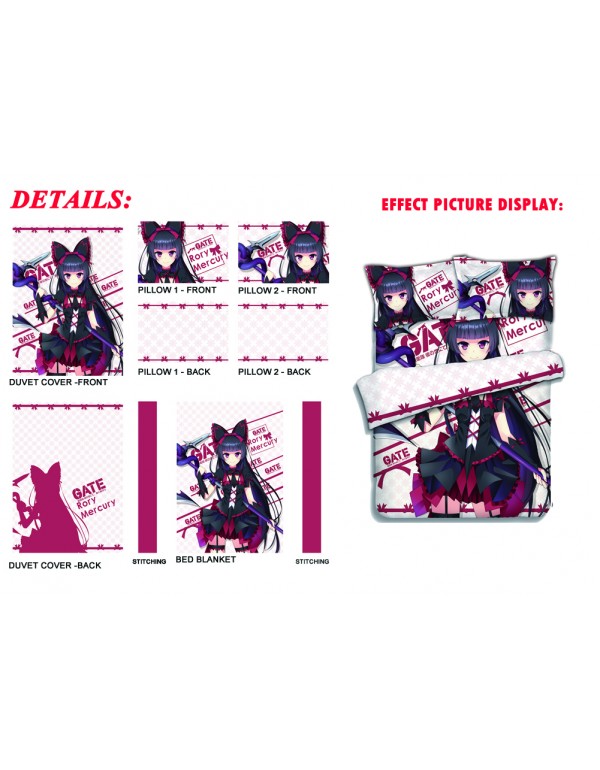 Rory Mercury - Gate Anime Bedding Sets,Bed Blanket & Duvet Cover,Bed Sheet with Kissenbezüge