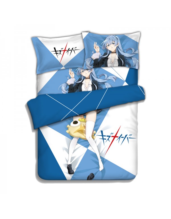 Noriko Sonozaki - Kiznaiver Japanese Anime Bed Blanket Duvet Cover with Kissenbezüge